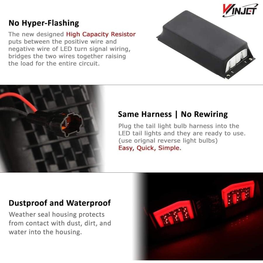 【並行輸入品】Winjet [2007-2013 Chevy Suburban Tahoe Yukon] LED シーケンシャル テールライト リアラの画像