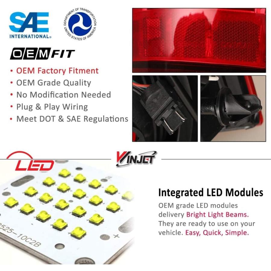 【並行輸入品】Winjet [2007-2013 Chevy Suburban Tahoe Yukon] LED シーケンシャル テールライト リアラの画像