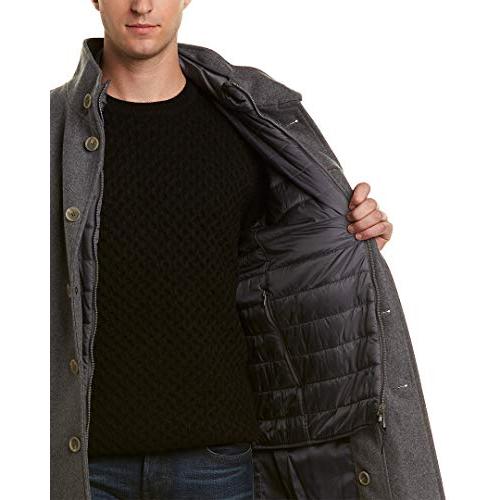 【並行輸入品】Cole Haan メンズ メルトンウール スリーインワン トッパー US サイズ: Large カラー: グレイ Cole Haの画像