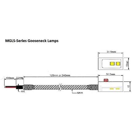 【並行輸入品】PilotLights Mini Gooseneck Panel Light with SWITCH  Map Light  Post_3