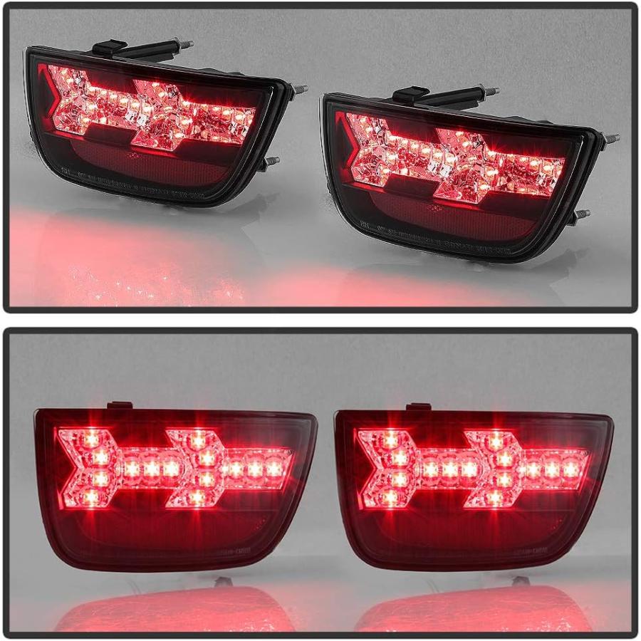 【並行輸入品】ACANII - For 2010-2013 Chevy Camaro Black Lumileds LED Tail Lights Bの画像