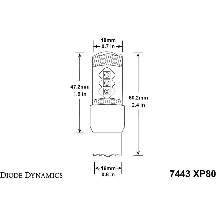 【並行輸入品】Diode Dynamics 7443 XP80 LED Amberの画像
