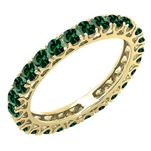 【並行輸入品】Dazzlingrock Collection (ダズリングロック コレクション) 14K ラウンド人工宝石 レディース エタニテの画像