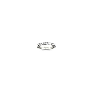 【並行輸入品】Charles & Colvard 14Kホワイトゴールドモアッサナイト 2.2mm ラウンドウェディングバンド 6 Charleの画像