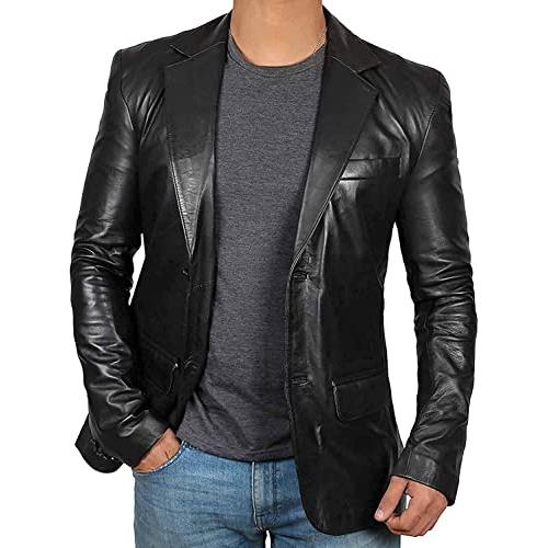 【並行輸入品】fjackets OUTERWEAR メンズ US サイズ: Small カラー: ブラック fjackets Leather Bの画像