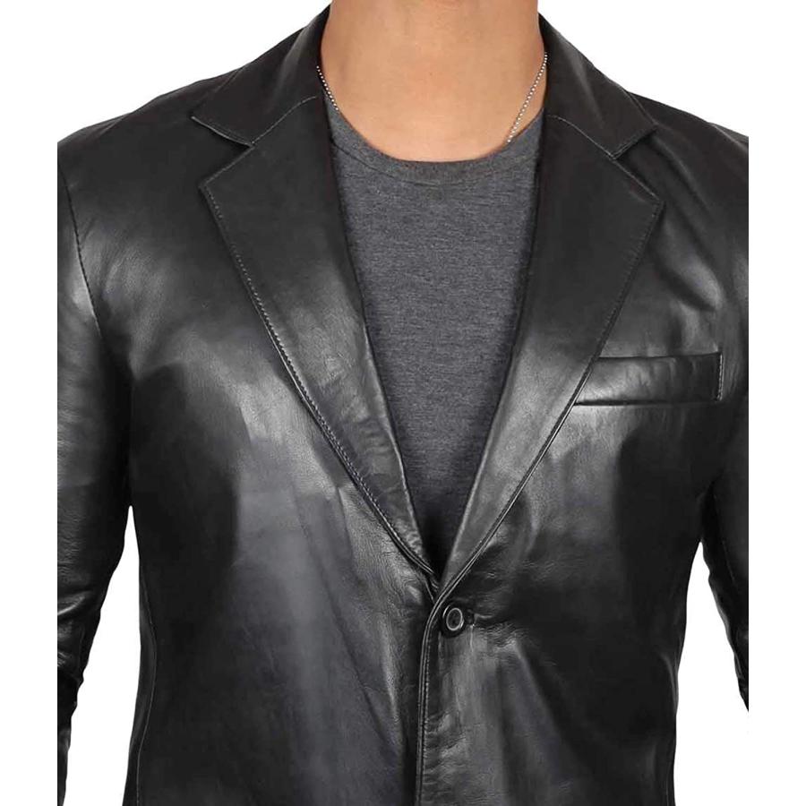 【並行輸入品】fjackets OUTERWEAR メンズ US サイズ: Small カラー: ブラック fjackets Leather Bの画像