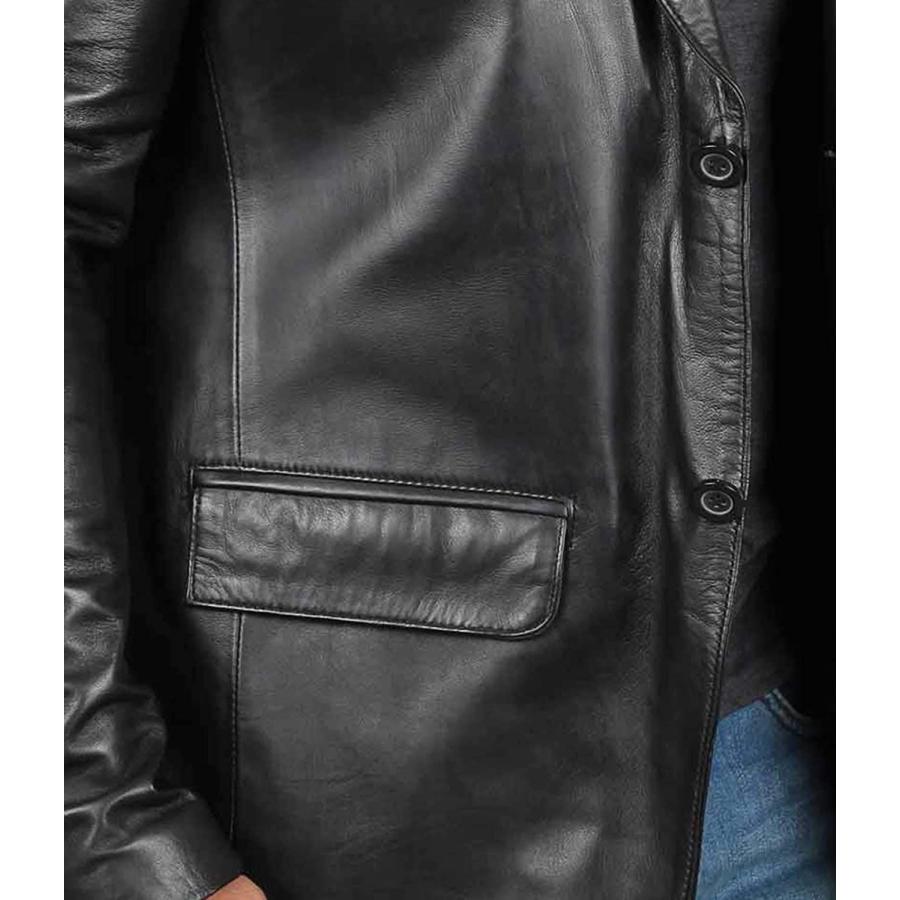 【並行輸入品】fjackets OUTERWEAR メンズ US サイズ: Small カラー: ブラック fjackets Leather Bの画像