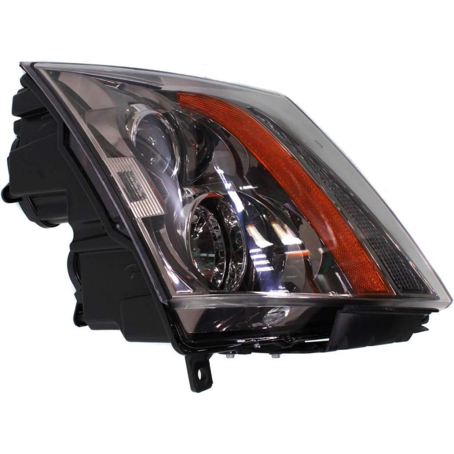 【並行輸入品】CarLights360: 2008-2014 Cadillac CTS ヘッドライトアセンブリ 助手席側 電球付き DOT認定 GM2の画像