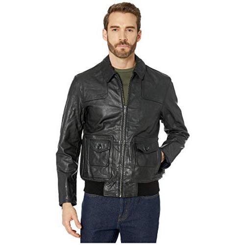 【並行輸入品】John Varvatos Star USA メンズ Reese Dbl Pckt Lthr JKT W ベルベットトリム USの画像