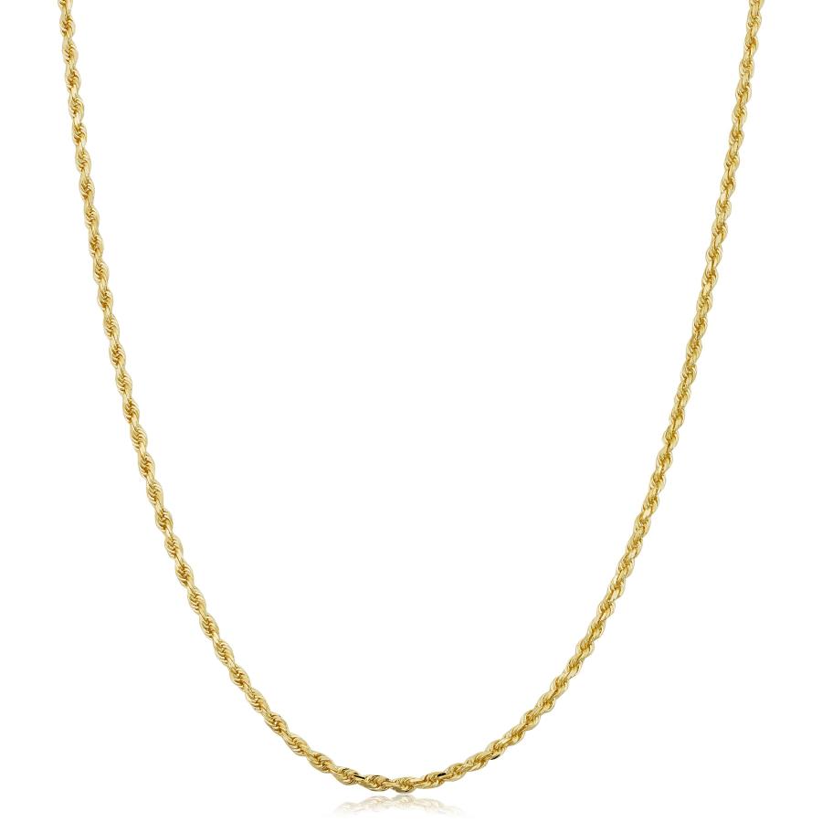 【並行輸入品】Kooljewelry 14Kイエローゴールド 1.6mm ロープチェーンネックレス (14、16、18、20、22、24、30イの画像
