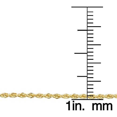 【並行輸入品】Kooljewelry 14Kイエローゴールド 1.6mm ロープチェーンネックレス (14、16、18、20、22、24、30イの画像