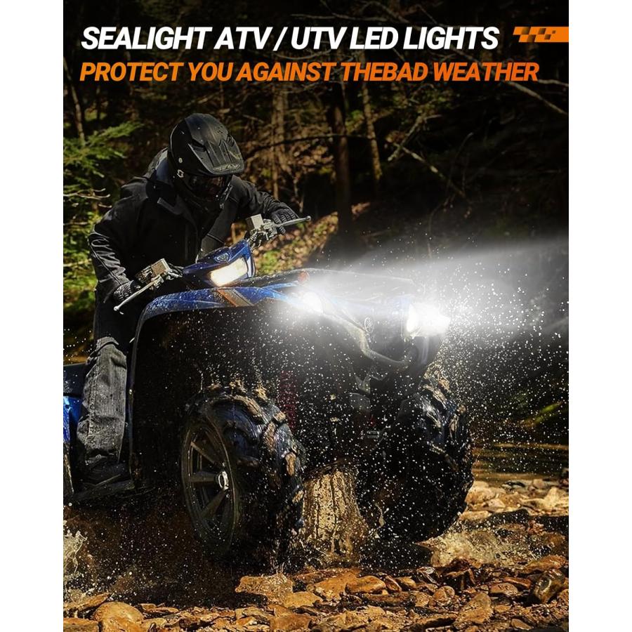 【並行輸入品】SEALIGHT LED電球とフォグライトコンボキット 40000ルーメン H13/9008 LEDライトとH10/9140/9145の画像