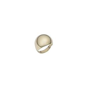 【並行輸入品】Kooljewelry 14Kイエローゴールド ポリッシュドドームリング(18.5mm) Kooljewelry 14k Yellの画像