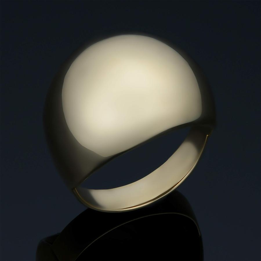 【並行輸入品】Kooljewelry 14Kイエローゴールド ポリッシュドドームリング(18.5mm) Kooljewelry 14k Yellの画像