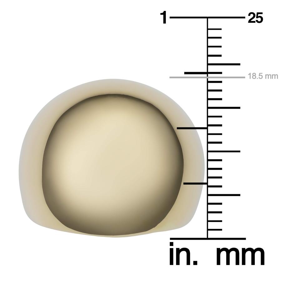 【並行輸入品】Kooljewelry 14Kイエローゴールド ポリッシュドドームリング(18.5mm) Kooljewelry 14k Yellの画像