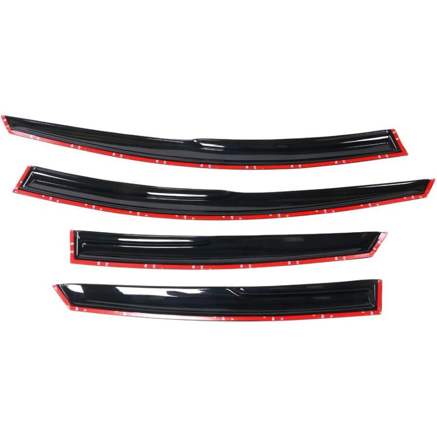 【並行輸入品】IKON MOTORSPORTS ウィンドウバイザー 2012-2018 フォード フォーカス アクリル スモークティント 日よけ 雨よ_5