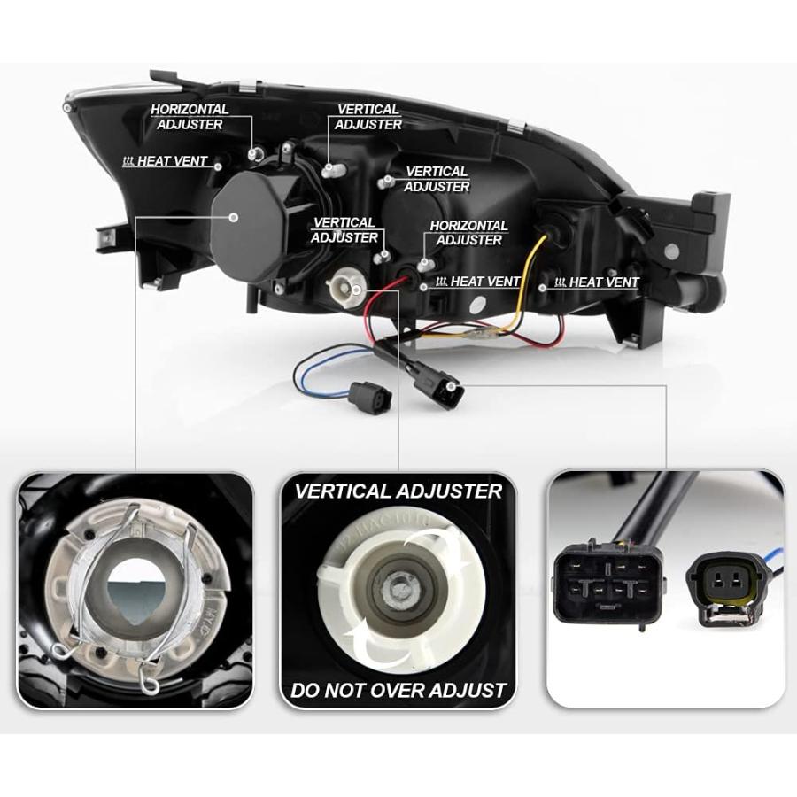 【並行輸入品】ACANII - [HIDモデル] 2008-2014 スバル インプレッサ WRX LEDライト チューブ ブラック ハウジング プロ_2