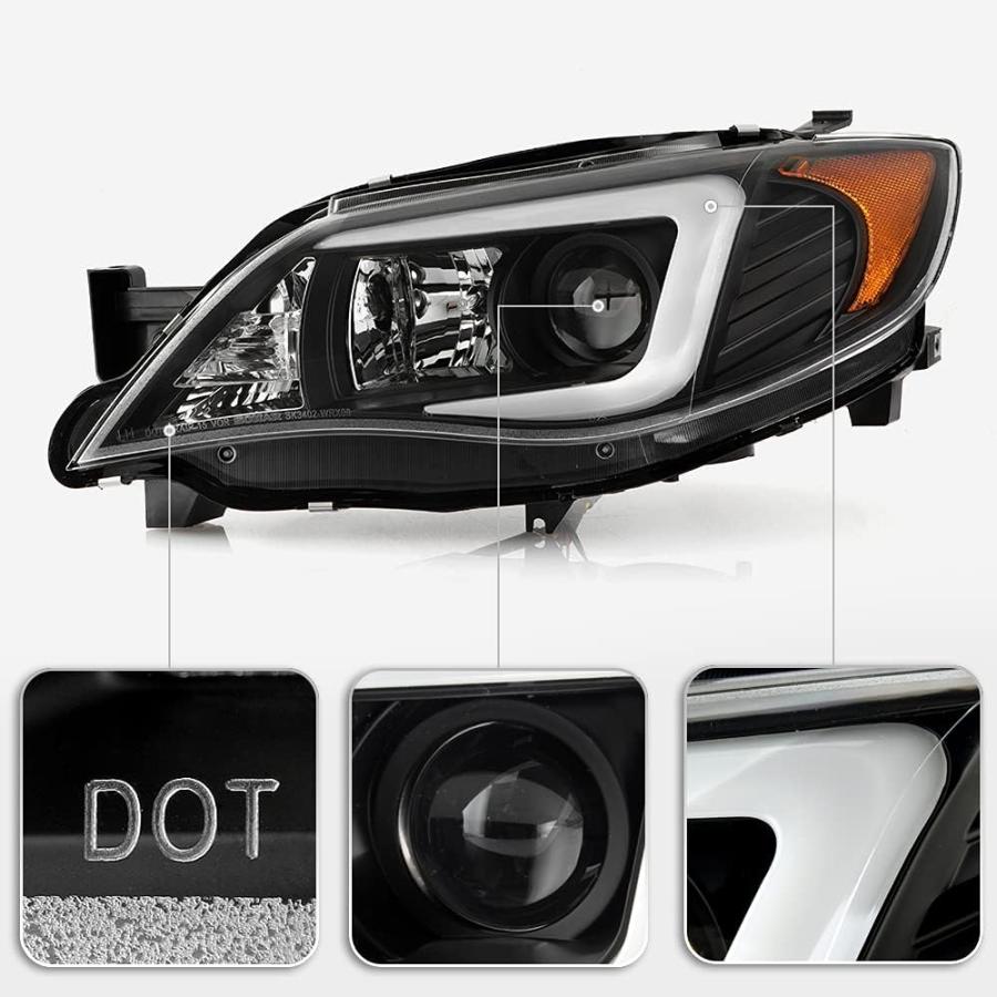 【並行輸入品】ACANII - [HIDモデル] 2008-2014 スバル インプレッサ WRX LEDライト チューブ ブラック ハウジング プロ_3