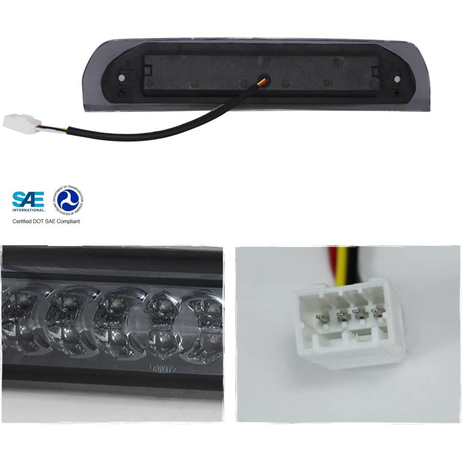 【並行輸入品】2007 2008 2009 ダッジ・ラム スモーク LED テールライト + LED サードハイマウント カーゴブレーキランプの画像