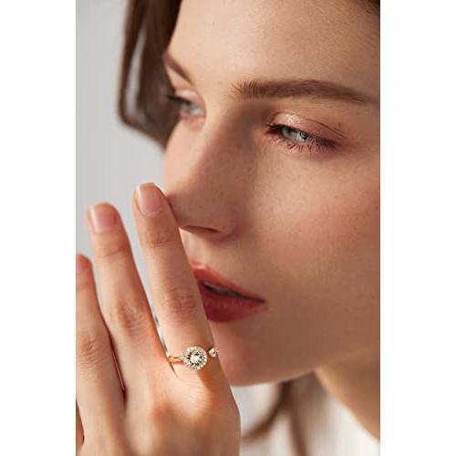 【並行輸入品】Fonsalette Fidget Ring Birthstone Rings for Women Thumb Rings Fi_4