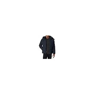 【並行輸入品】Cole Haan Signature メンズ ショートダウンジャケット フード付き US サイズ: Medium カラー: ブルの画像