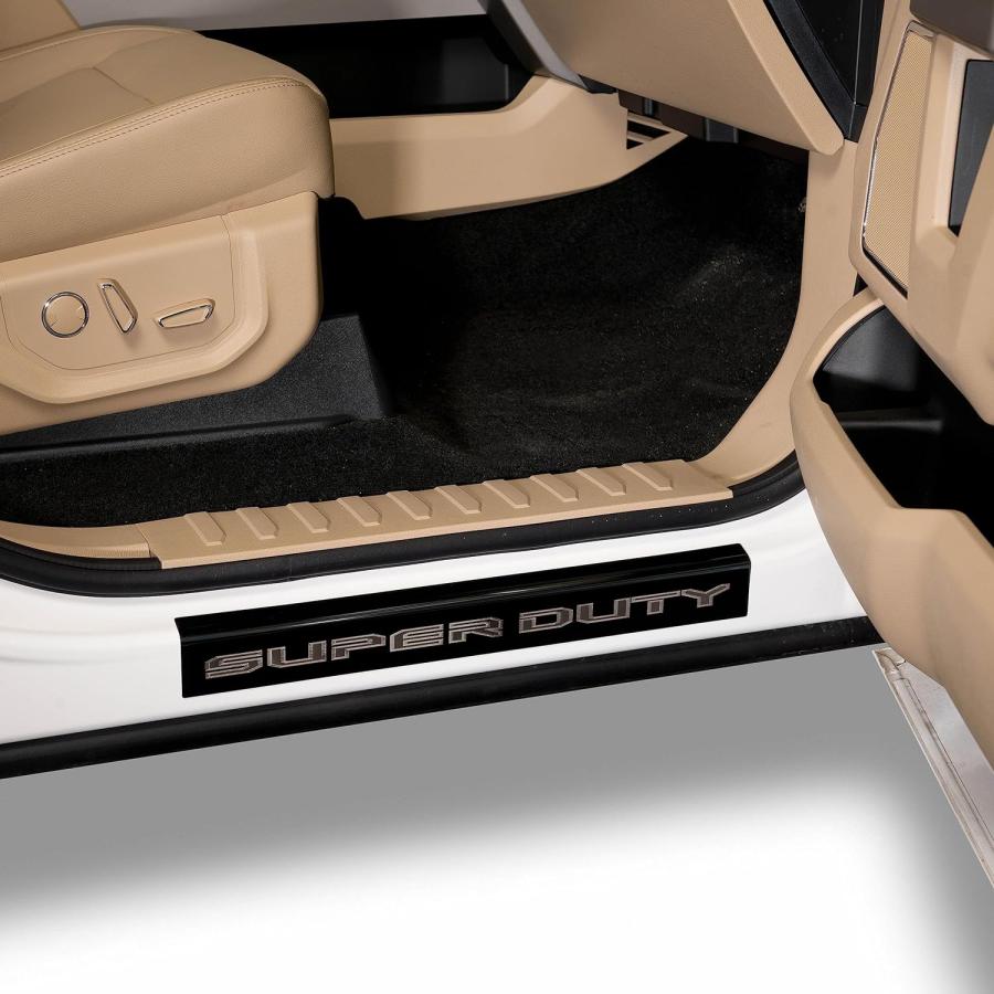 【並行輸入品】Putco 95143BPFD カーゴドア敷居プロテクターセット ブラックプラチナ 4個 レンジャーロゴ入りカーゴドア敷居プロテクターセ_4
