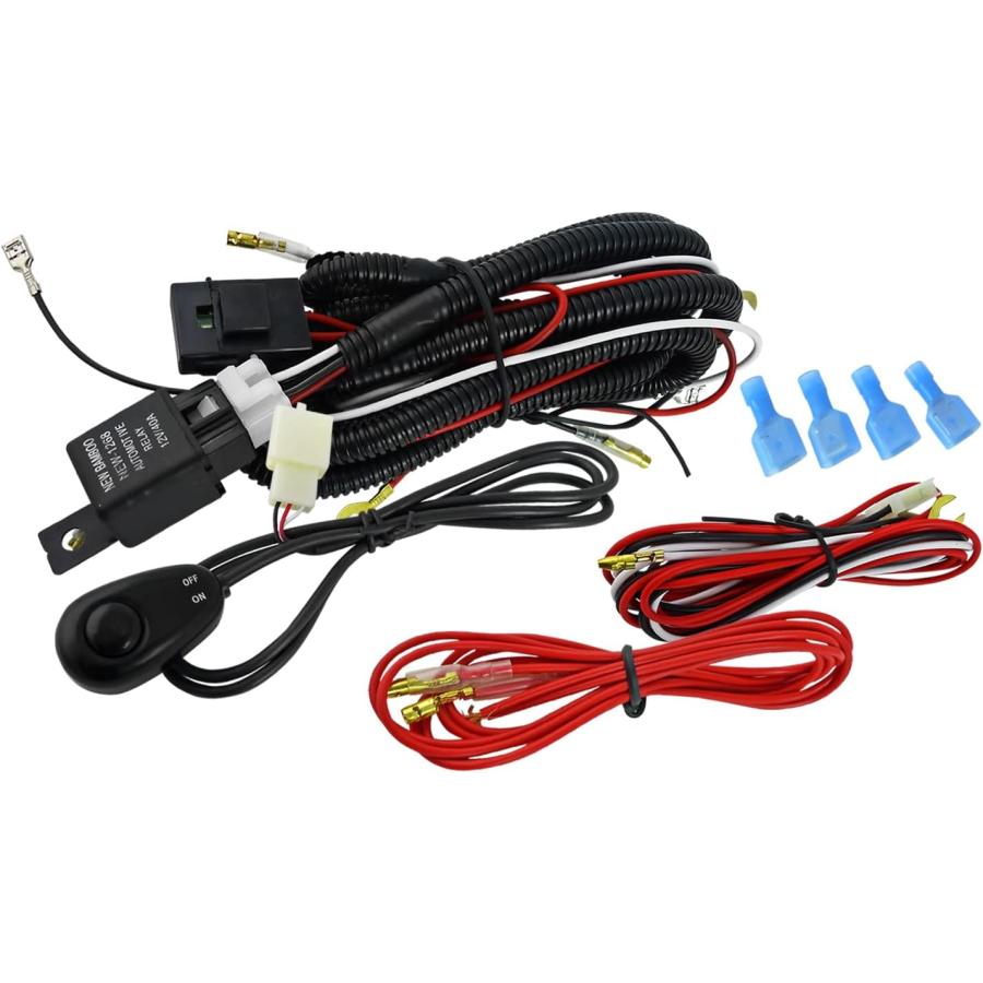 【並行輸入品】AUTOZENSATION オフロード作業フォグライト昼間ランニングライト+配線ハーネス+スイッチ+リレーに対応　_5