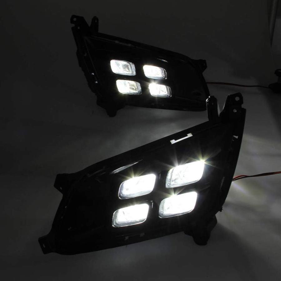 【並行輸入品】Dreamseek White LED Front Bumper DRL for Kia Optima K5 2014 2015 Dayの画像