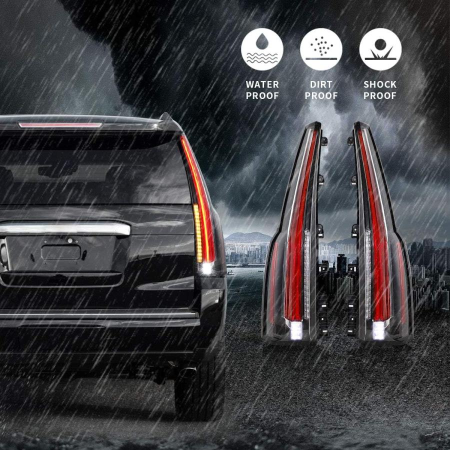 【並行輸入品】YUANZHENG LEDテールライト GMC Yukon 2015 2016 2017 2018用 (フルLEDランニングライトバー付の画像