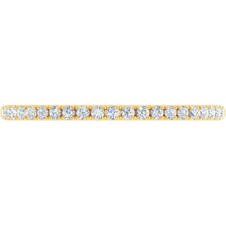 【並行輸入品】FINEROCK 14Kゴールド ハーフエタニティダイヤモンド 結婚指輪 女性用 (0.15カラット)  金属 石  ホワイトダイヤモンの画像