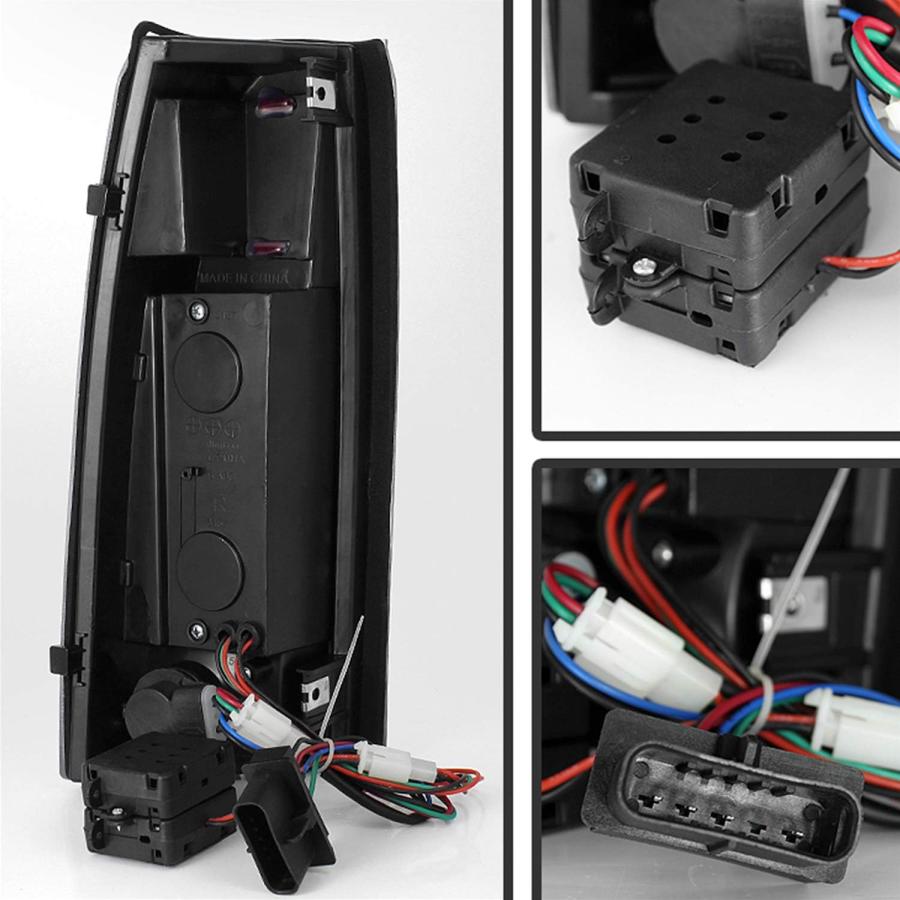 【並行輸入品】94-98 C/K 1500 2500 3500 タホ サバーバン ピックアップトラック ブラック ヘッドライト + コーナー + バン_5