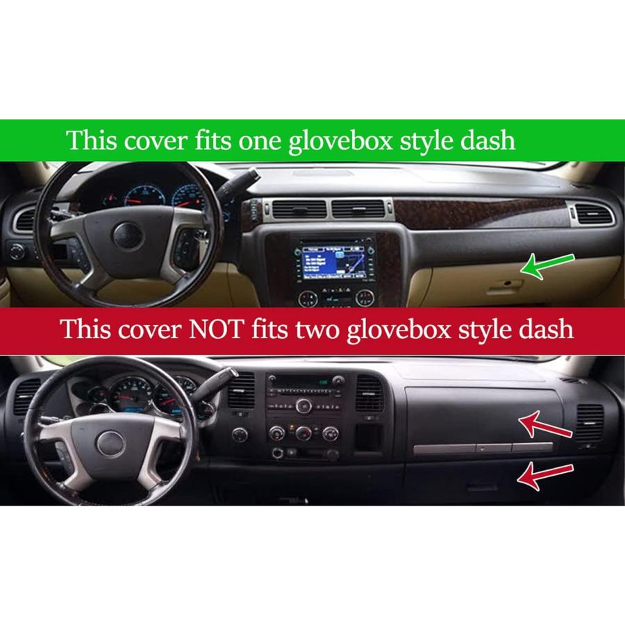 【並行輸入品】ダッシュボードカバー ダッシュカバー マット カーペットパッド GMC Yukon 2007-2014用 標準 ブラック YIZ3367_2