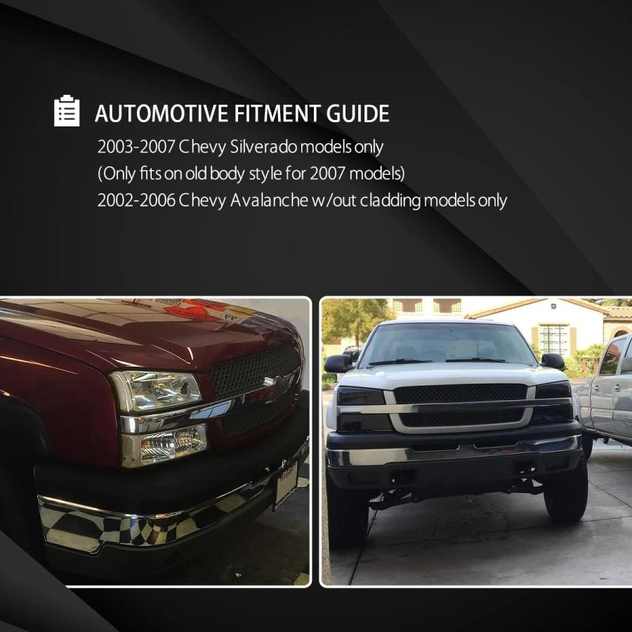 【並行輸入品】AUTOZENSATION Compatible with 2003-2007 Chevy Silverado 2003-2006 Chの画像