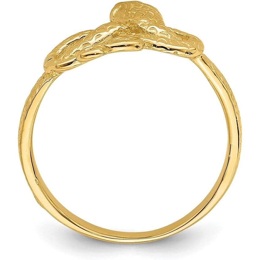 【並行輸入品】Diamond2Deal 14K イエローゴールド スネークリング ファインジュエリー 女性用  金属の画像