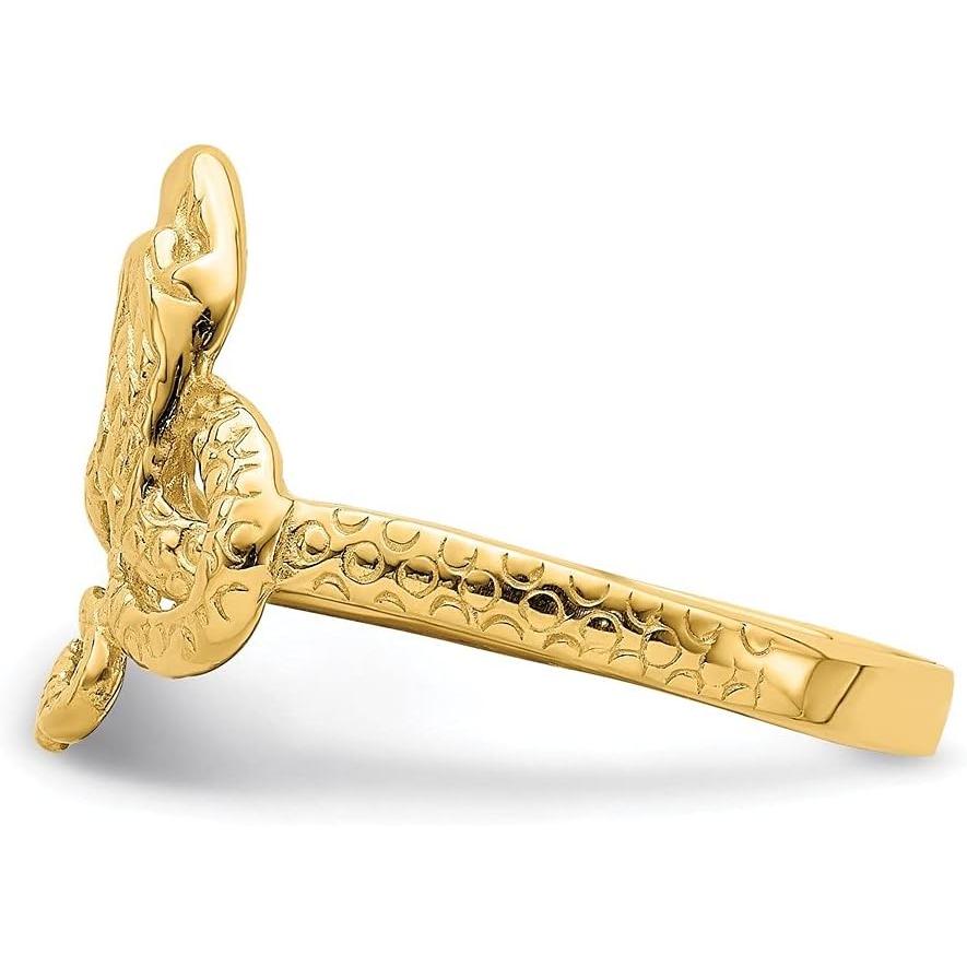 【並行輸入品】Diamond2Deal 14K イエローゴールド スネークリング ファインジュエリー 女性用  金属の画像