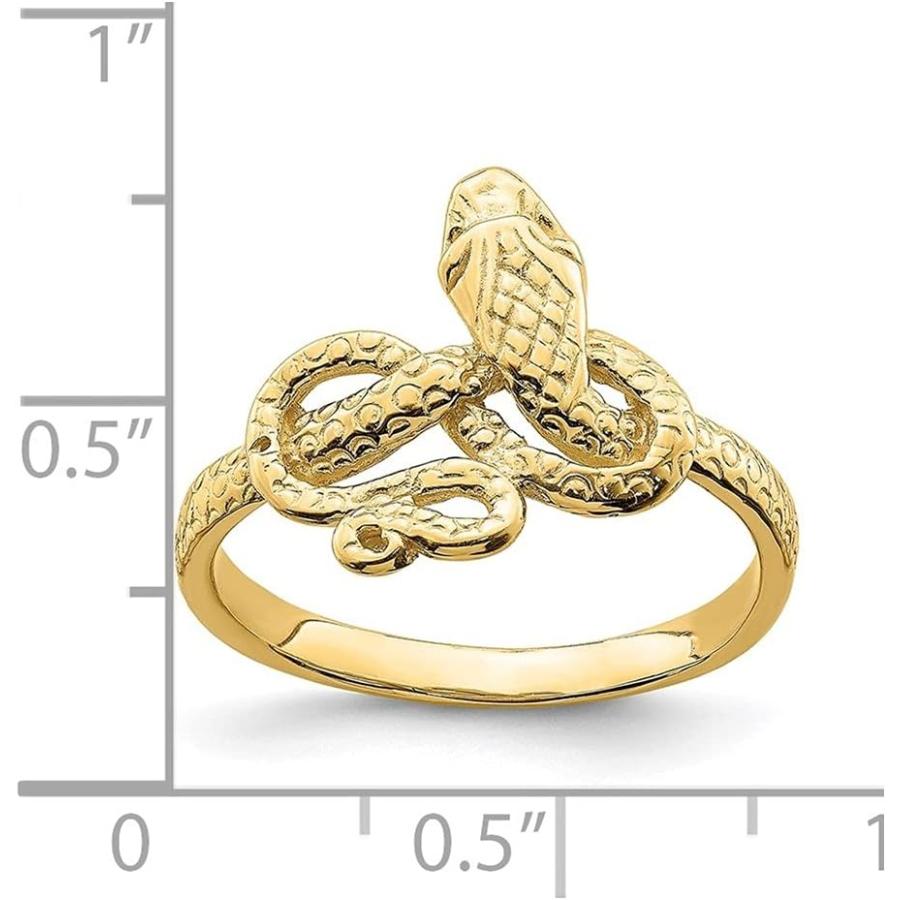 【並行輸入品】Diamond2Deal 14K イエローゴールド スネークリング ファインジュエリー 女性用  金属の画像
