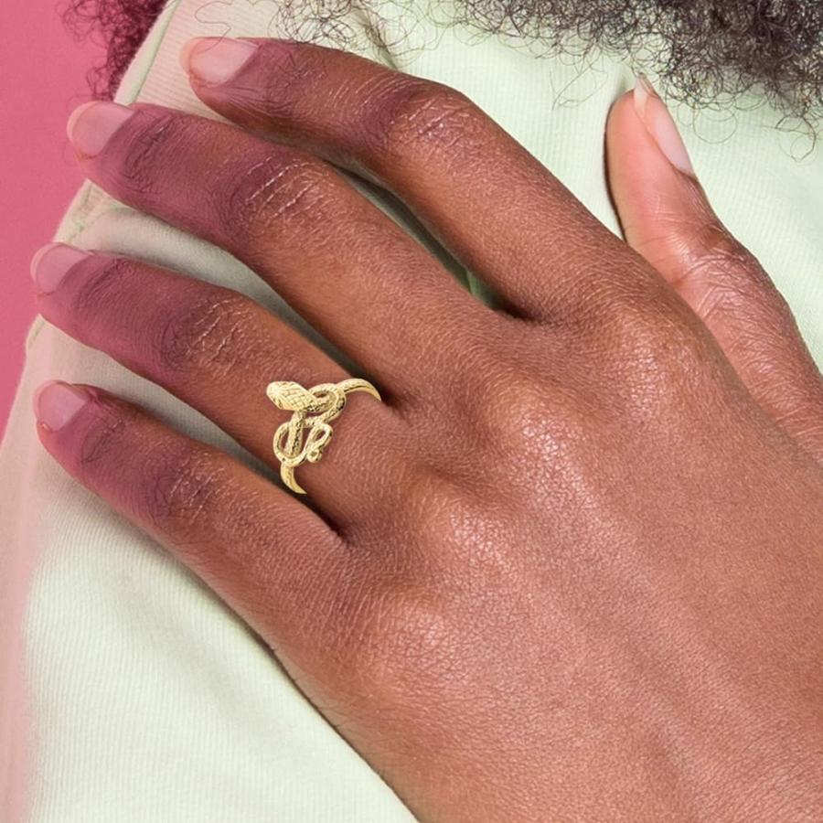 【並行輸入品】Diamond2Deal 14K イエローゴールド スネークリング ファインジュエリー 女性用  金属の画像