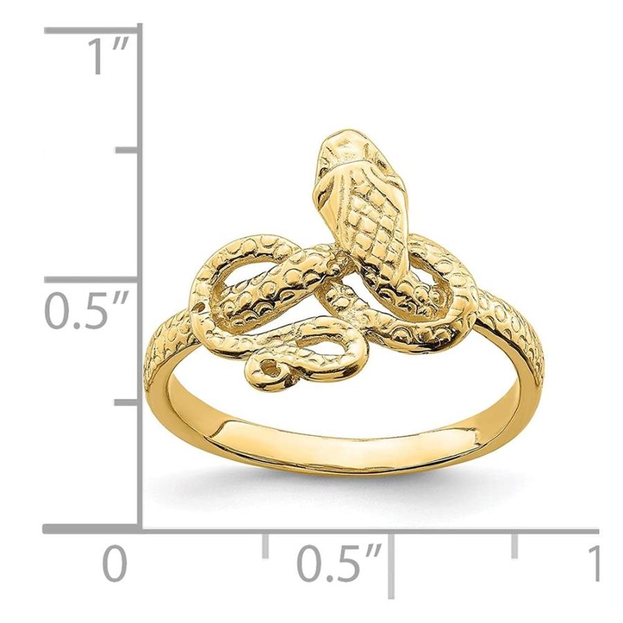 【並行輸入品】Diamond2Deal 14K イエローゴールド スネークリング ファインジュエリー 女性用  金属の画像