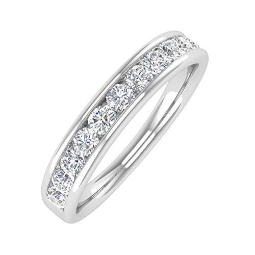 【並行輸入品】1/2カラット チャネルセット ダイヤモンド 結婚指輪 14Kゴールド 1/2 Carat Channel Set Diamondの画像