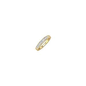 【並行輸入品】1/2カラット チャネルセット プリンセスカット ダイヤモンド 結婚指輪 14Kゴールド FINEROCK 1/2 Carat Cの画像