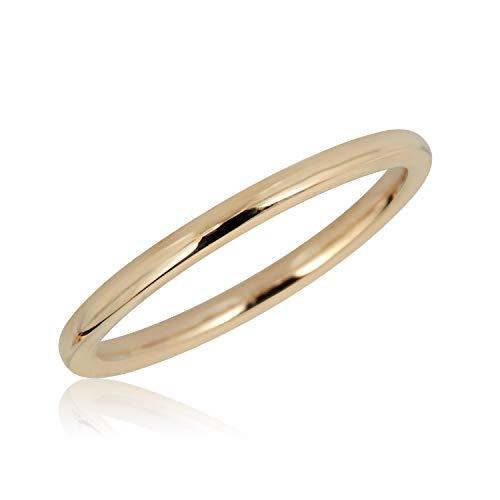 【並行輸入品】10K イエローゴールド プレーンバンドリング 赤ちゃんと子供用 AVORA 10K Yellow Gold Plain Bandの画像