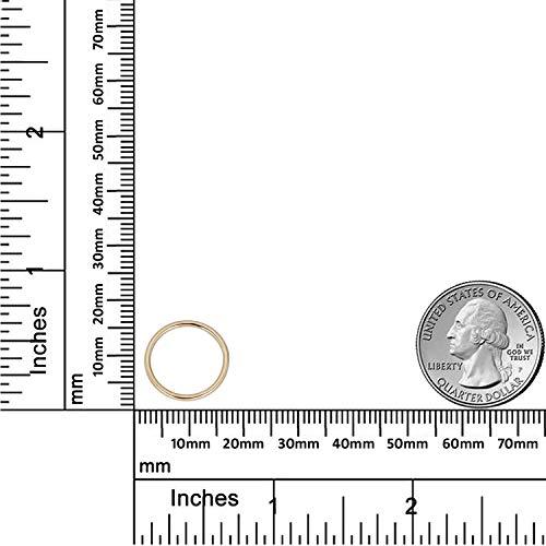 【並行輸入品】10K イエローゴールド プレーンバンドリング 赤ちゃんと子供用 AVORA 10K Yellow Gold Plain Bandの画像