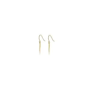 【並行輸入品】ゴールドバーイヤリング 18Kゴールドメッキ スターリングシルバー バースロップ イヤリング Skinny Gold Bar Ea_2
