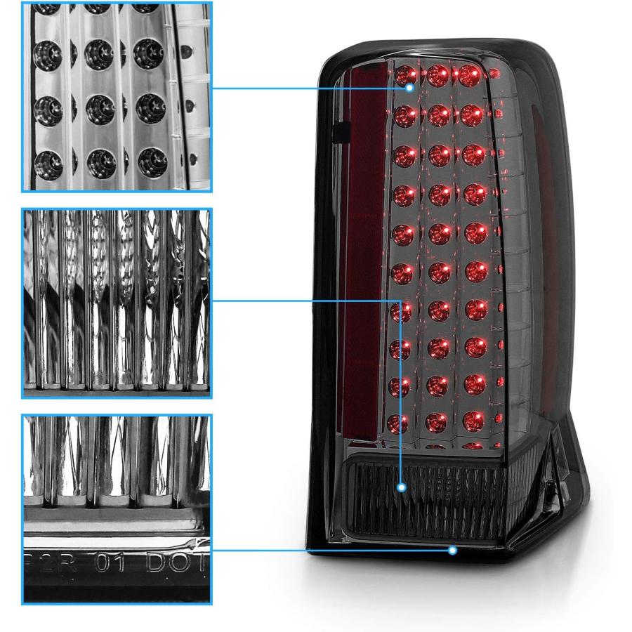 【並行輸入品】AmeriLite スモークLEDブレーキテールライトセット 助手席と運転席側　_3