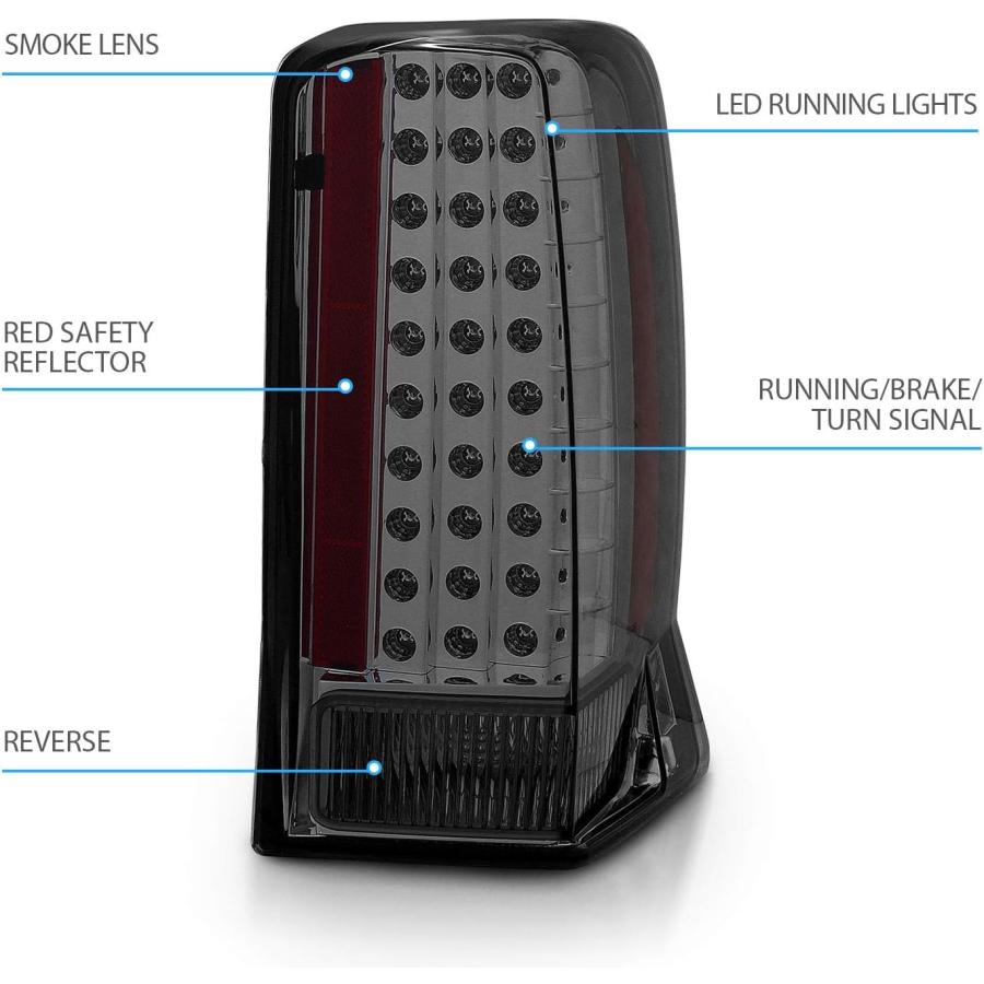 【並行輸入品】AmeriLite スモークLEDブレーキテールライトセット 助手席と運転席側　_4