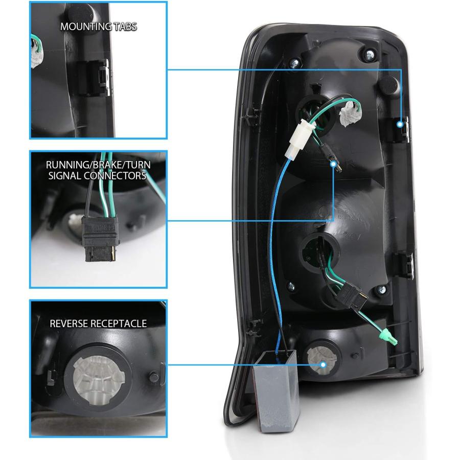 【並行輸入品】AmeriLite スモークLEDブレーキテールライトセット 助手席と運転席側　_5