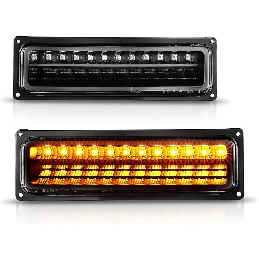 【並行輸入品】AmeriLite パーキングLEDライト フルサイズ/ブレザー/サバーバン用 : シエラ/ユーコン - 助手席と運転席側 車両ライトアの画像