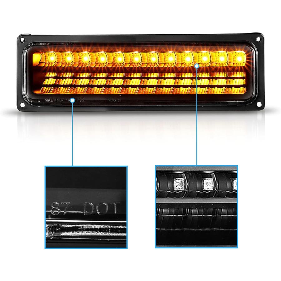 【並行輸入品】AmeriLite パーキングLEDライト フルサイズ/ブレザー/サバーバン用 : シエラ/ユーコン - 助手席と運転席側 車両ライトアの画像