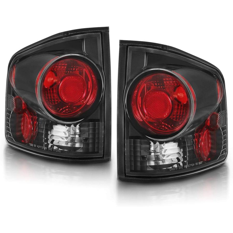 【並行輸入品】AmeriLite 94-04 シボレー S-10 / GMC ソノマ ブラック 交換用ブレーキランプテールライトアセンブリセット 助手_1