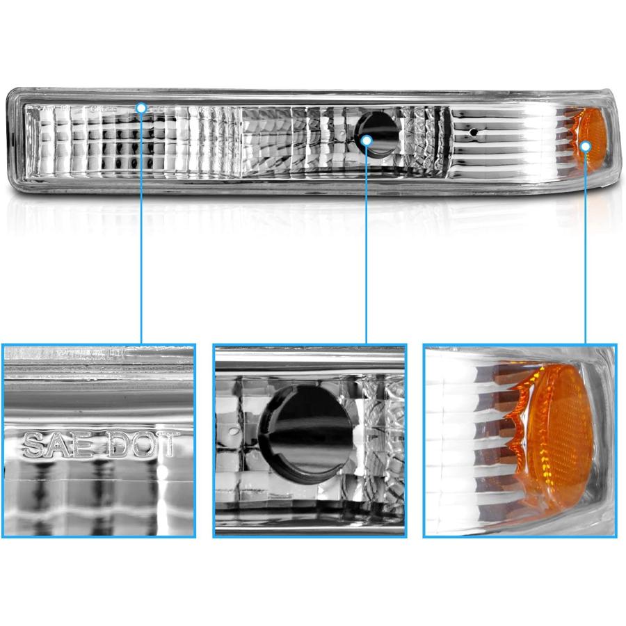 【並行輸入品】AmeriLite Parking/Signal Lights Euro Amber for Chevy S10 / Blazer -_2